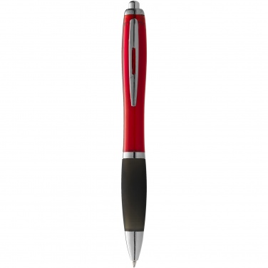 Logo trade business gift photo of: Nash ballpoint pen coloured barrel and black grip