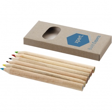 Logo trade promotional merchandise image of: Ayola 6-piece coloured pencil set