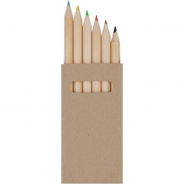 Logotrade promotional product image of: Ayola 6-piece coloured pencil set