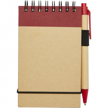 Logo trade promotional items image of: Zuse A7 recycled jotter notepad with pen