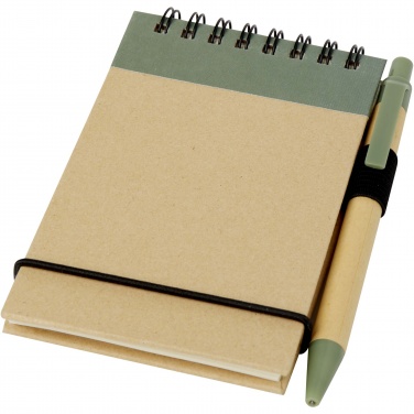 Logo trade promotional products image of: Zuse A7 recycled jotter notepad with pen