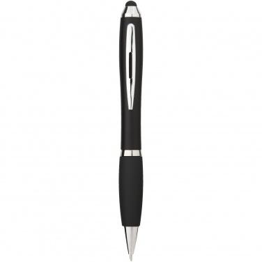 Logotrade corporate gift image of: Nash coloured stylus ballpoint pen with black grip