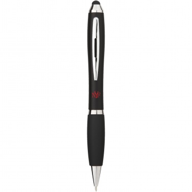 Logotrade promotional giveaways photo of: Nash coloured stylus ballpoint pen with black grip