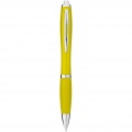 Nash ballpoint pen with coloured barrel and grip, Yellow