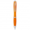 Nash ballpoint pen with coloured barrel and grip, Orange