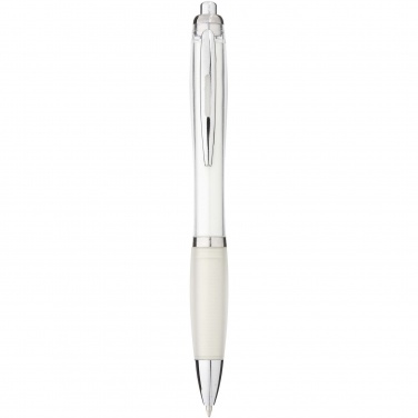 Logo trade promotional giveaway photo of: Nash ballpoint pen with coloured barrel and grip