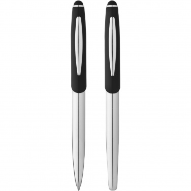 Logo trade promotional gifts picture of: Geneva stylus ballpoint pen and rollerball pen set