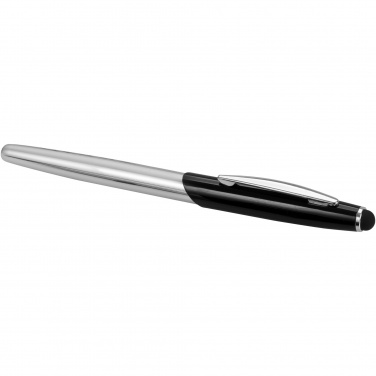 Logo trade promotional merchandise picture of: Geneva stylus ballpoint pen and rollerball pen set