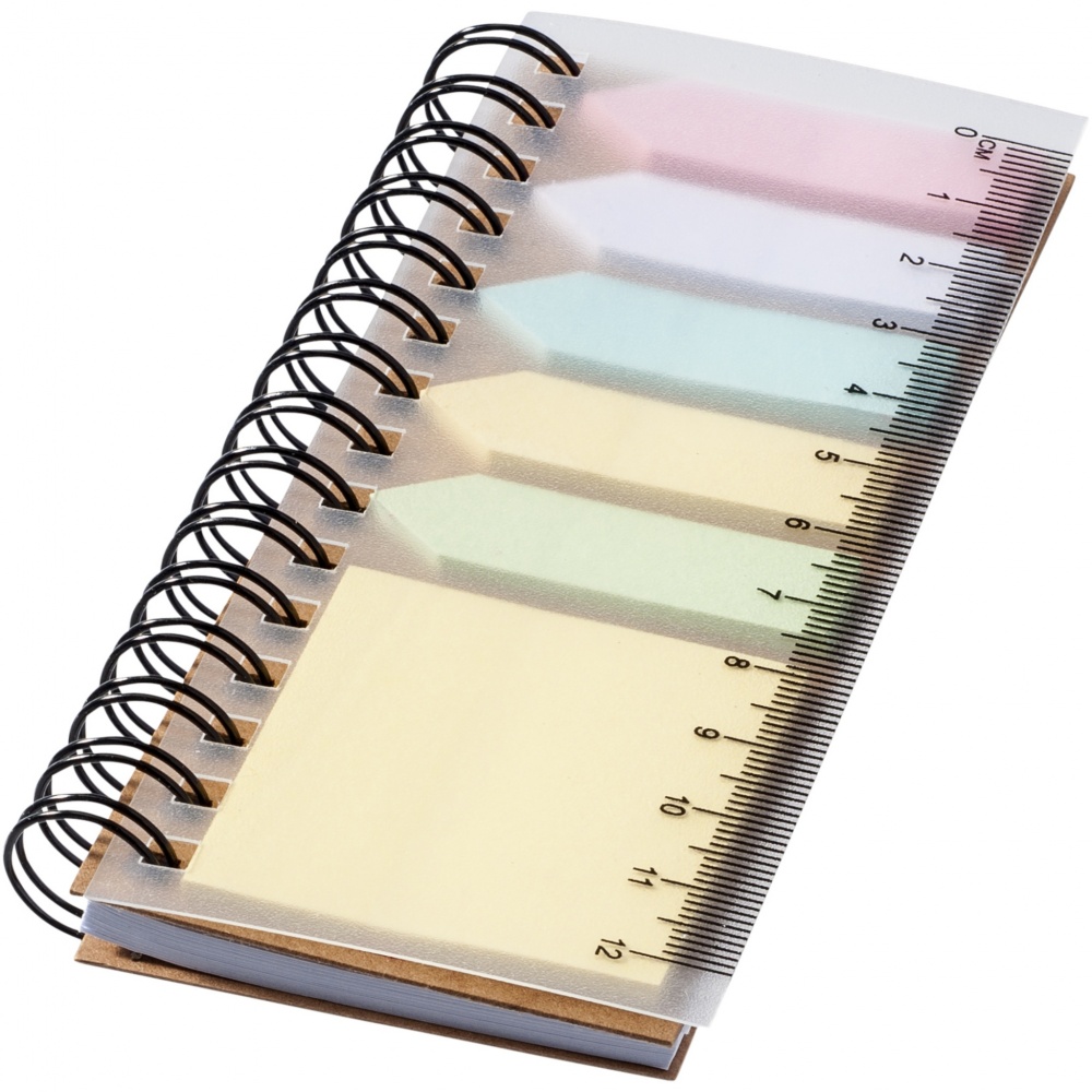 Logotrade promotional item image of: Spinner spiral notebook with coloured sticky notes