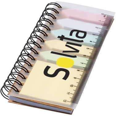 Logotrade promotional merchandise picture of: Spinner spiral notebook with coloured sticky notes