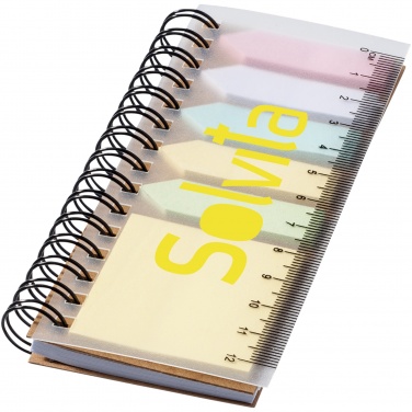 Logotrade business gift image of: Spinner spiral notebook with coloured sticky notes