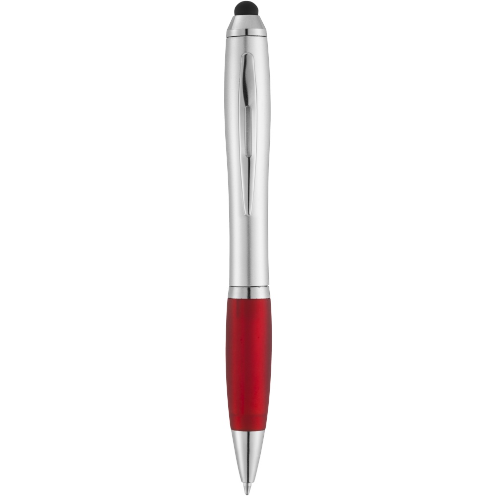 Logo trade promotional items image of: Nash stylus ballpoint with coloured grip