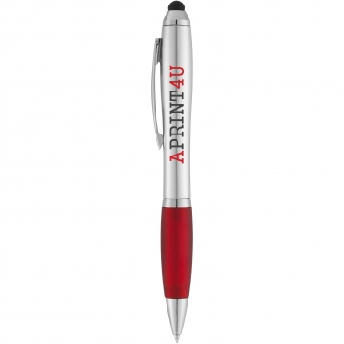 Logo trade promotional gifts image of: Nash stylus ballpoint with coloured grip