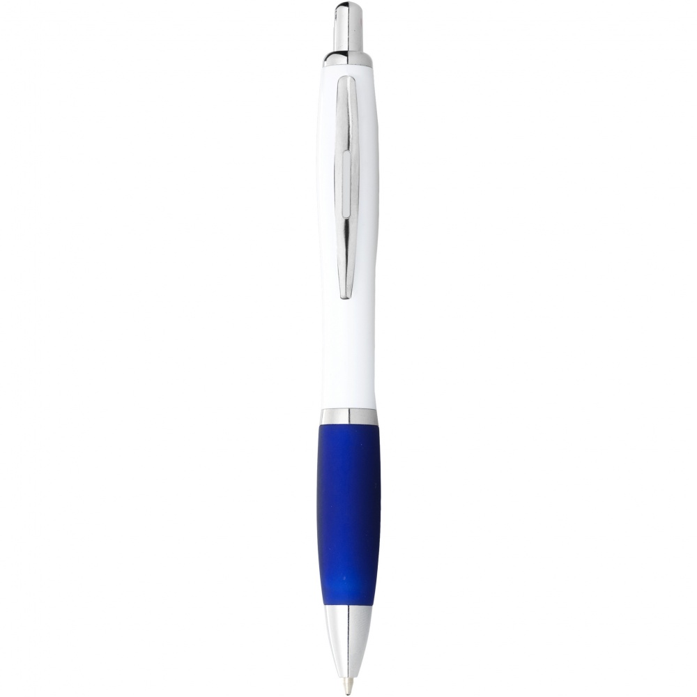 Logotrade advertising product picture of: Nash ballpoint pen white barrel and coloured grip