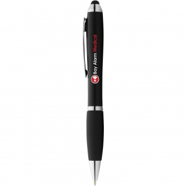 Logotrade promotional merchandise photo of: Nash coloured stylus ballpoint pen with black grip