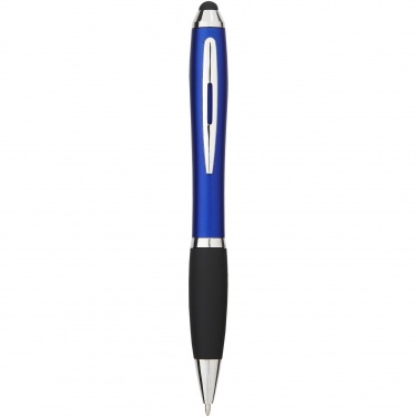 Logotrade promotional gift image of: Nash coloured stylus ballpoint pen with black grip