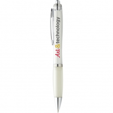 Logo trade corporate gifts image of: Nash ballpoint pen coloured barrel and grip