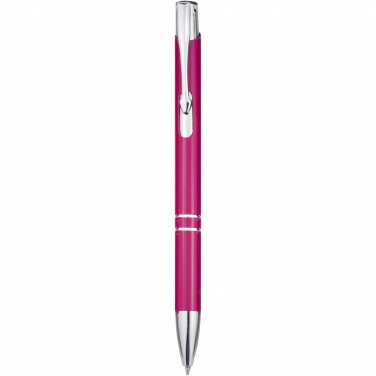 Logo trade promotional merchandise photo of: Moneta aluminium click ballpoint pen (blue ink)