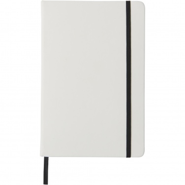 Logotrade promotional products photo of: Spectrum A5 white notebook with coloured strap