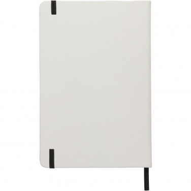 Logotrade corporate gift image of: Spectrum A5 white notebook with coloured strap