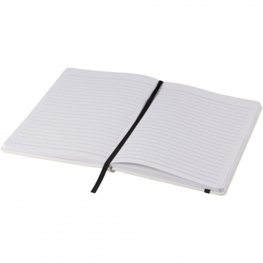 Logo trade promotional items picture of: Spectrum A5 white notebook with coloured strap