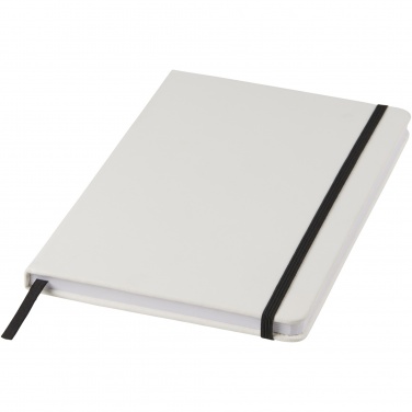 Logotrade promotional giveaway picture of: Spectrum A5 white notebook with coloured strap