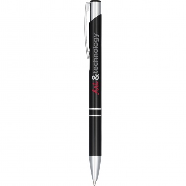 Logo trade promotional gifts image of: Moneta anodized aluminium click ballpoint pen