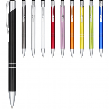 Logo trade advertising products image of: Moneta anodized aluminium click ballpoint pen