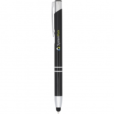 Logo trade corporate gifts picture of: Moneta anodized aluminium click stylus ballpoint pen