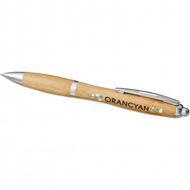 Logo trade corporate gifts image of: Nash bamboo ballpoint pen