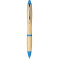 Nash bamboo ballpoint pen, Natural / Light blue