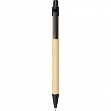 Logo trade promotional gifts picture of: Berk recycled carton and corn plastic ballpoint pen