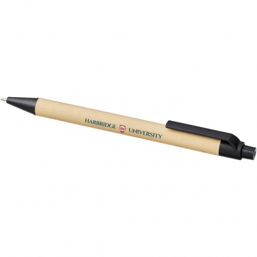 Logo trade promotional merchandise picture of: Berk recycled carton and corn plastic ballpoint pen