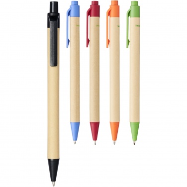 Logo trade advertising products picture of: Berk recycled carton and corn plastic ballpoint pen