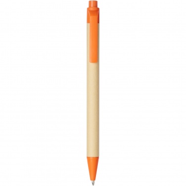 Logo trade promotional product photo of: Berk recycled carton and corn plastic ballpoint pen