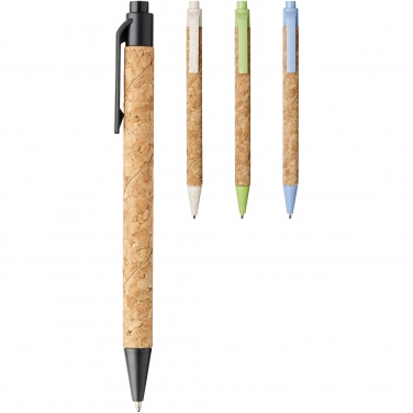 Logotrade promotional merchandise image of: Midar cork and wheat straw ballpoint pen