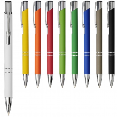 Logo trade business gifts image of: Moneta soft touch ballpoint pen