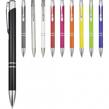 Logo trade advertising products picture of: Moneta aluminium click ballpoint pen