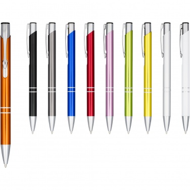 Logo trade corporate gift photo of: Moneta anodized aluminium click ballpoint pen