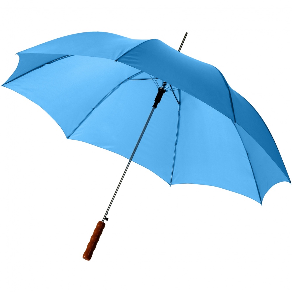 Logo trade promotional gift photo of: Lisa 23" auto open umbrella with wooden handle