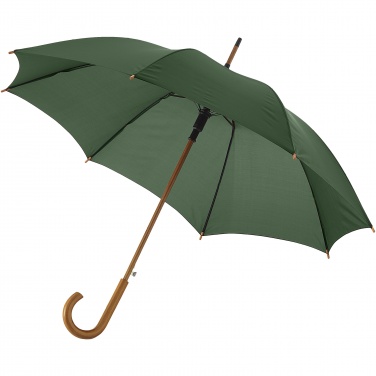 Logo trade corporate gifts image of: Kyle 23" auto open umbrella wooden shaft and handle