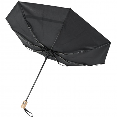 Logo trade promotional giveaways image of: Bo 21" foldable auto open/close recycled PET umbrella