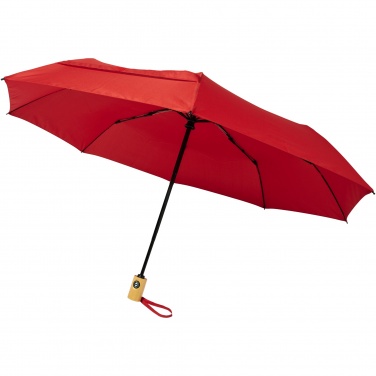 Logo trade promotional merchandise image of: Bo 21" foldable auto open/close recycled PET umbrella