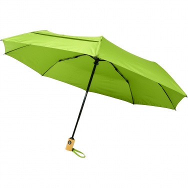 Logo trade promotional giveaways picture of: Bo 21" foldable auto open/close recycled PET umbrella