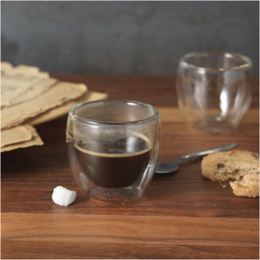 Logo trade advertising product photo of: Boda 2-piece glass espresso cup set