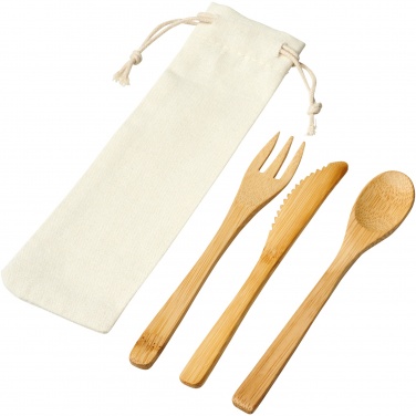 Logo trade promotional giveaways image of: Celuk bamboo cutlery set