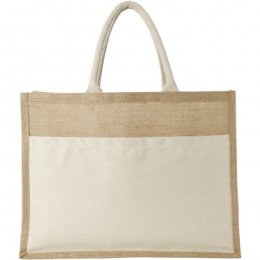 Logo trade promotional items image of: Mumbay cotton pocket jute tote bag 18L