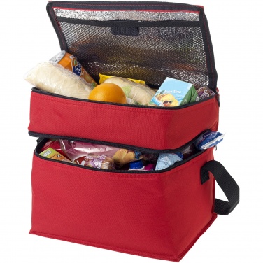 Logo trade promotional merchandise picture of: Oslo 2-zippered compartments cooler bag 13L