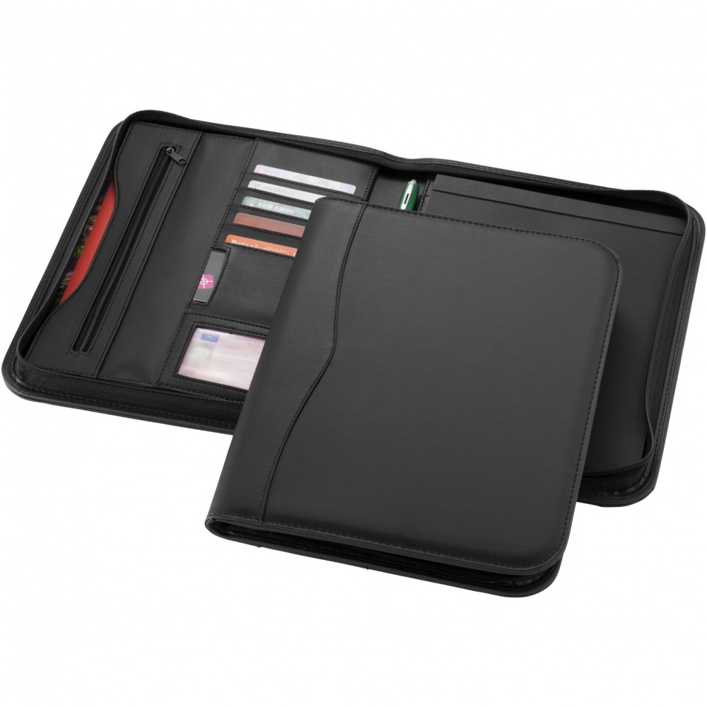 Logo trade promotional gifts image of: Ebony A4 zippered portfolio