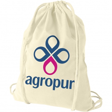 Logotrade promotional gift image of: Oregon 100 g/m² cotton drawstring bag 5L